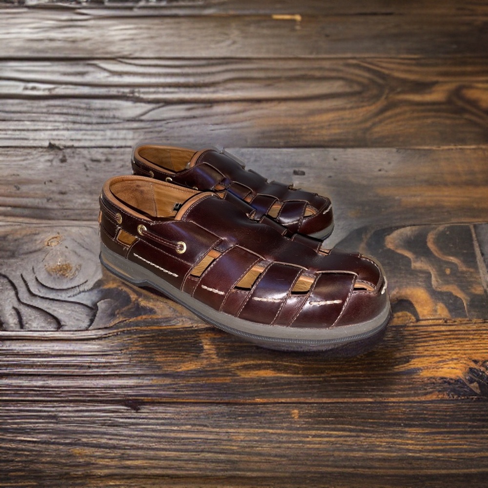 Sperry Top-Siders Gold Cup Fisherman Sandals Amaretto Mens size 10